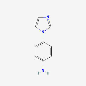 Chemical structure of 4-(1H-Imidazol-1-yl)aniline