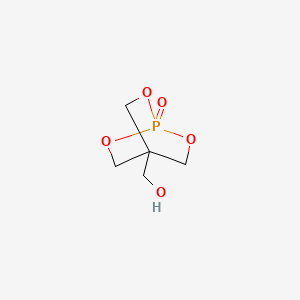 Chemical structure of 4-Hydroxymethyl-2,6,7-trioxa-1-phosphabicyclo[2.2.2]octane 1-oxide, 98%