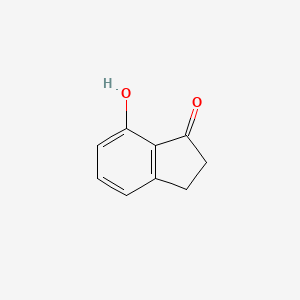 Chemical structure of 7-Hydroxy-1-indanone