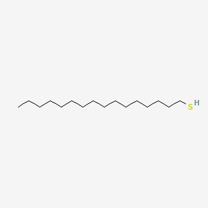 Chemical structure of Hexadecanethiol