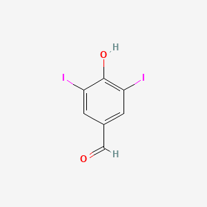 Chemical structure of 4-Hydroxy-3,5-diiodobenzaldehyde