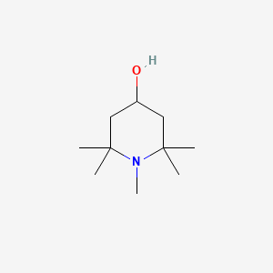 Chemical structure of 4-Piperidinol, 1,2,2,6,6-pentamethyl-