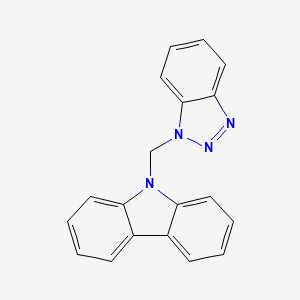 Chemical structure of 9-(1H-Benzotriazol-1-ylmethyl)-9H-carbazole