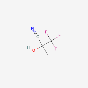 Chemical structure of 2-Hydroxy-2-(trifluoromethyl)propionitrile