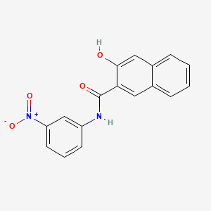 Chemical structure of 3-Hydroxy-3'-nitro-2-naphthanilide