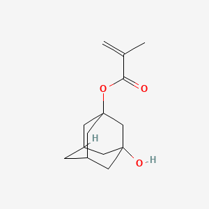Chemical structure of 3-Hydroxy-1-methacryloyloxyadamantane