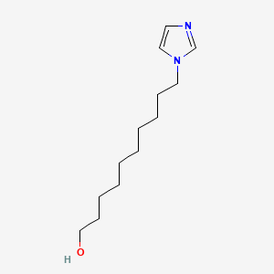 Chemical structure of 1-(10-Hydroxydecyl)imidazole