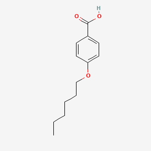 Chemical structure of 4-(Hexyloxy)benzoic Acid