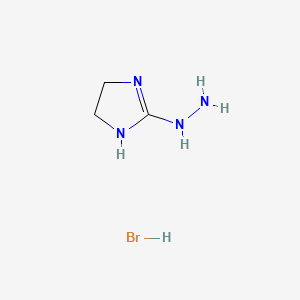 Chemical structure of 2-Hydrazino-2-imidazoline Hydrobromide
