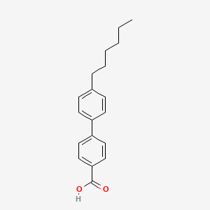 Chemical structure of 4-(4-Hexylphenyl)benzoic Acid
