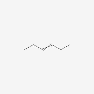 Chemical structure of 3-Hexene (cis- and trans- mixture)