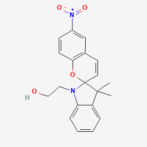 Chemical structure of 1-(2-Hydroxyethyl)-3,3-dimethylindolino-6'-nitrobenzopyrylospiran