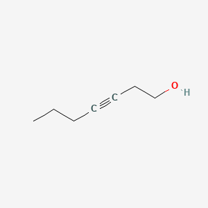 Chemical structure of 3-Heptyn-1-ol