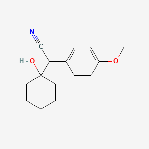 Chemical structure of (1-Hydroxycyclohexyl)(4-methoxyphenyl)acetonitrile