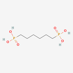 Chemical structure of 1,6-Hexylenediphosphonic Acid