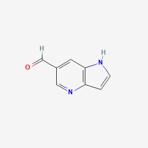 Chemical structure of 1H-pyrrolo[3,2-b]pyridine-6-carbaldehyde