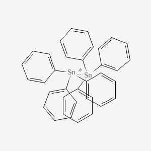 Chemical structure of Hexaphenylditin(IV)