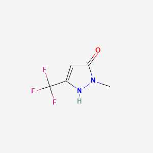 Chemical structure of 5-Hydroxy-1-methyl-3-trifluoromethyl-1H-pyrazole