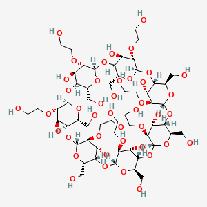 Chemical structure of (2-Hydroxyethyl)-β-cyclodextrin