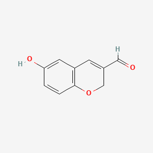 Chemical structure of 6-Hydroxychromene-3-carboxaldehyde