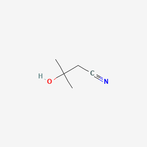Chemical structure of 3-Hydroxy-3-methylbutyronitrile
