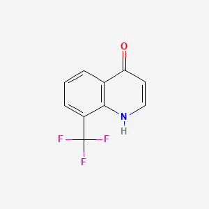Chemical structure of 4-Hydroxy-8-(trifluoromethyl)quinoline