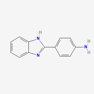 Chemical structure of 4-(1H-Benzimidazol-2-yl)aniline