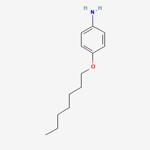 Chemical structure of 4-n-Heptyloxyaniline