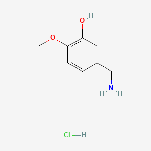 Chemical structure of 3-Hydroxy-4-methoxybenzylamine hydrochloride