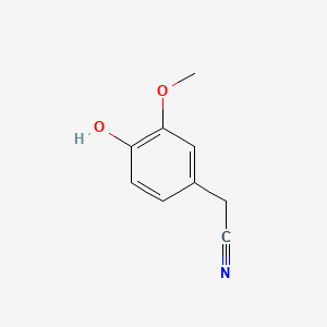 Chemical structure of 4-Hydroxy-3-methoxyphenylacetonitrile