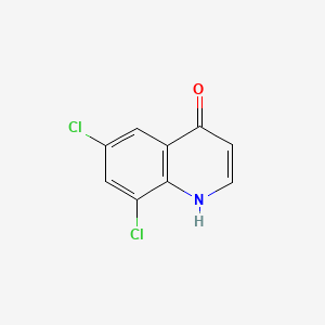 Chemical structure of 4-Hydroxy-6,8-Dichloroquinoline