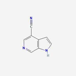 Chemical structure of 1H-pyrrolo[2,3-c]pyridine-4-carbonitrile