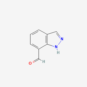 Chemical structure of 1H-indazole-7-carbaldehyde