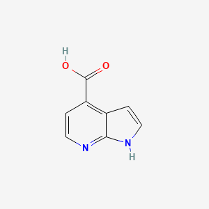 Chemical structure of 1H-pyrrolo[2,3-b]pyridine-4-carboxylic acid