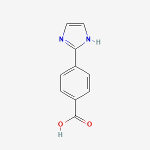Chemical structure of 4-(1H-Imidazol-2-yl)benzoic acid