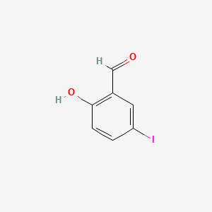 Chemical structure of 2-hydroxy-5-iodobenzaldehyde