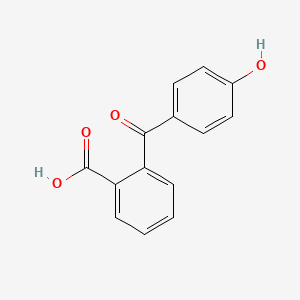 Chemical structure of 2-(4-Hydroxybenzoyl)benzoic acid