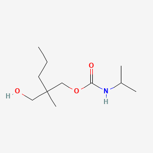 Chemical structure of 2-(hydroxymethyl)-2-methylpentyl isopropyl-carbamate