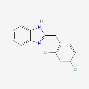 Chemical structure of 2-[(2,4-Dichlorophenyl)methyl]-1H-benzimidazole