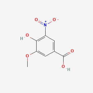 Chemical structure of 4-Hydroxy-3-Methoxy-5-Nitrobenzoic Acid