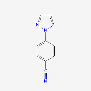 Chemical structure of 4-(1H-Pyrazol-1-yl)benzonitrile