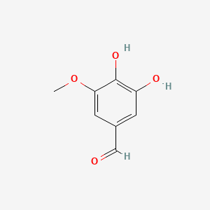Chemical structure of 5-Hydroxyvanillin