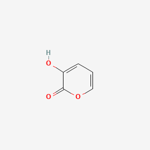 Chemical structure of 3-Hydroxy-2H-pyran-2-one
