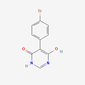 Chemical structure of 5-(4-Bromophenyl)-6-hydroxypyrimidin-4(1H)-one