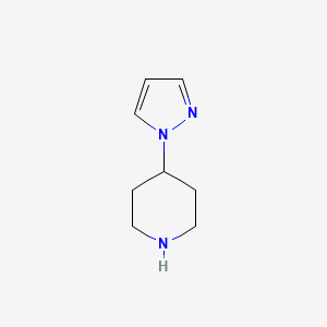 Chemical structure of 4-(1H-Pyrazol-1-yl)piperidine