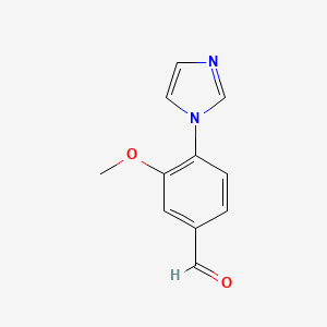 Chemical structure of 4-(1H-Imidazol-1-yl)-3-methoxybenzaldehyde