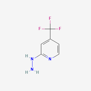 Chemical structure of 2-Hydrazinyl-4-(trifluoromethyl)pyridine