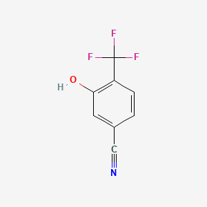 Chemical structure of 3-hydroxy-4-(trifluoromethyl)benzonitrile