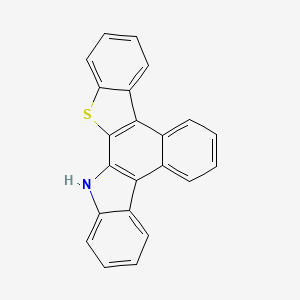 Chemical structure of 14H-benzo[c]benzo[4,5]thieno[2,3-a]carbazole