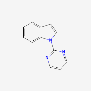 Chemical structure of 1-(pyrimidin-2-yl)-1H-indole
